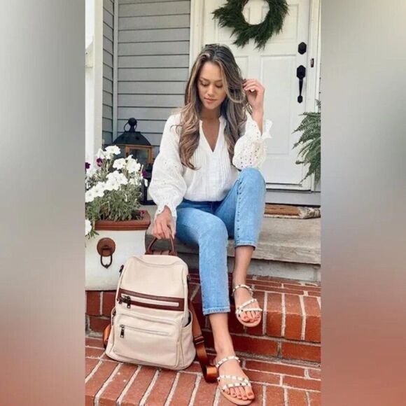 NEW Womens Backpack Purse Vegan Leather Large Travel Backpack - Picture 3 of 8